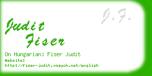 judit fiser business card